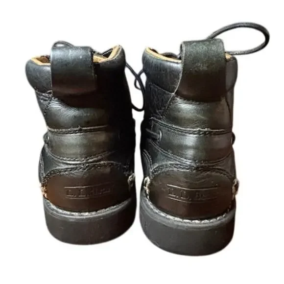 L. L. Bean Chukka Black Leather Boots Jackman Ranger Moccasin Men's Size 8.5 - Picture 6 of 13